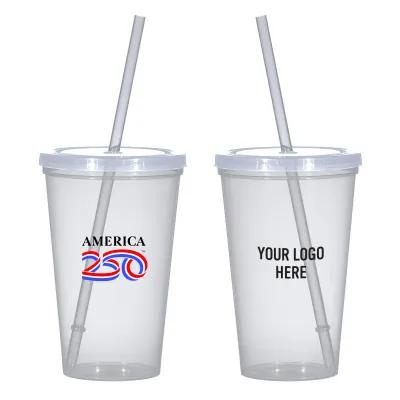 Tumbler Single Wall with Straw - 22 oz