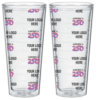 Tritan Tumbler Double Wall Swirl Design - 22 oz