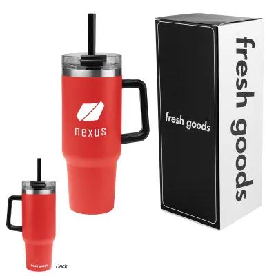 Insulated Tumbler Stainless Steel Handle - 40 oz - product view 2
