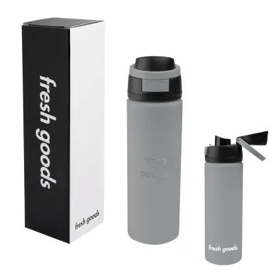 Water Bottle Recycled Steel Pop Sip Style - 24 oz - product view 3