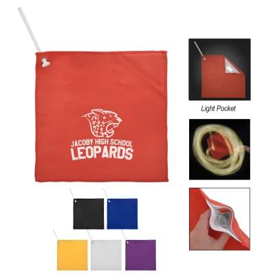 Rally Towel Light Up Spinner LED Handle - 11 x 11 in