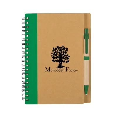 Spiral Notebook Eco-Friendly with Pen - 5.25 x 7 in - product view 3