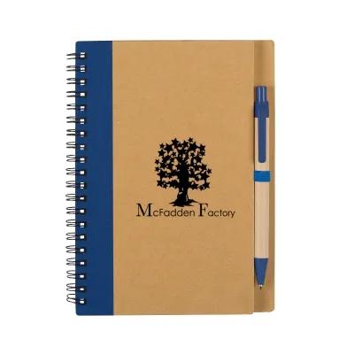 Spiral Notebook Eco-Friendly with Pen - 5.25 x 7 in - product view 4