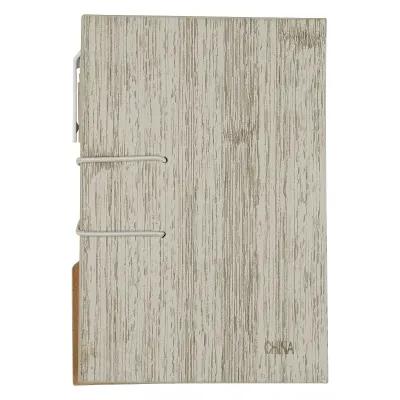 Notebook Woodgrain with Sticky Notes and Pen - 4 x 6 in - product view 6