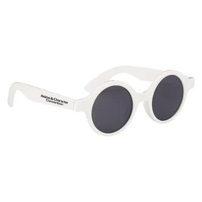 Round Sunglasses with UV400 Protection ABS Frame