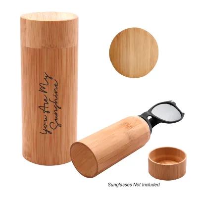 Bamboo Sunglass Case Biodegradable - 2.5 x 6.2 in - product view 3