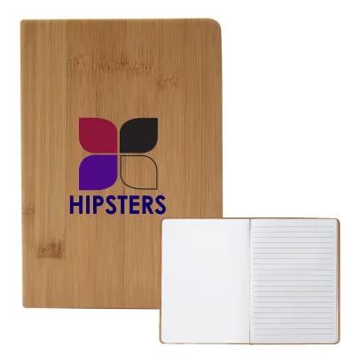 Hardcover Notebook Bamboo Look 80-Page Lined - 5 x 7 in - product view 2