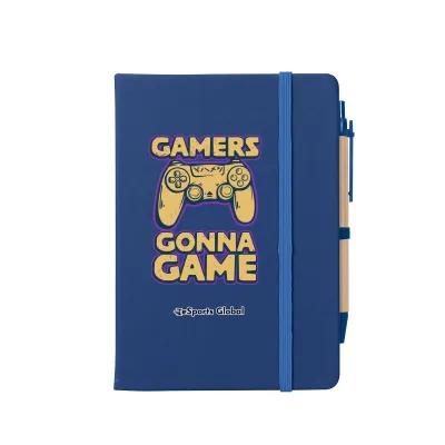 Hardcover Notebook With Sticky Notes Flags Pen FSC - 5 x 7 in - product view 3