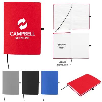 Hardcover Notebook rPET Felt Cover - 5 x 7 in