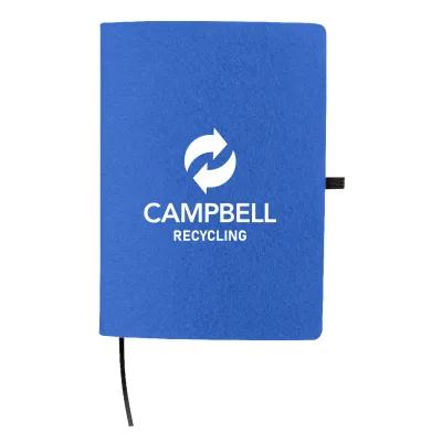 Hardcover Notebook rPET Felt Cover - 5 x 7 in - product view 1