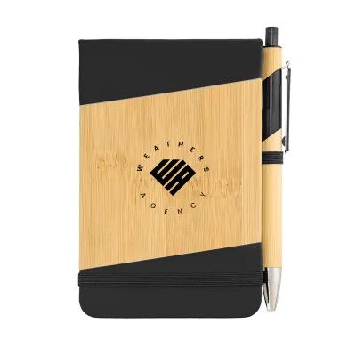 Jotter Bamboo Look with Pen Set - 4 x 6 in - product view 6
