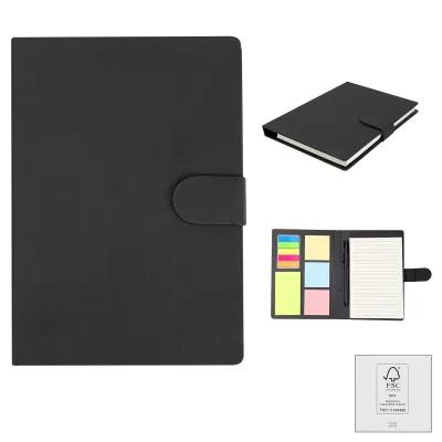 Padfolio with Sticky Notes Flags and Pen - 5 x 8 in - product view 2