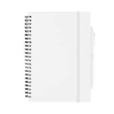Spiral Notebook with Pen Recycled PP Cover - 5¾ x 8¼ in - product view 7