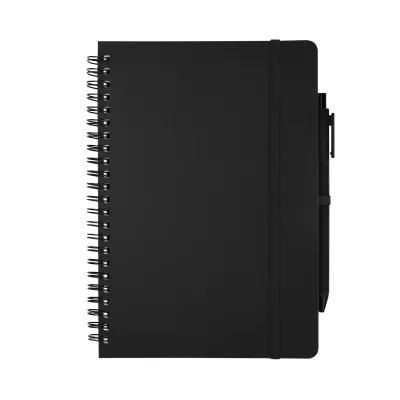 Spiral Notebook with Pen Recycled PP Cover - 5¾ x 8¼ in - product view 14