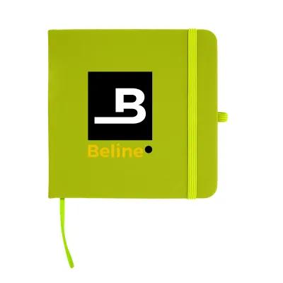 Journal Recycled PU Square with Elastic Pen Loop - 4¾ x 4¾ in - product view 10