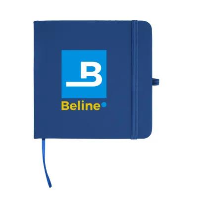 Journal Recycled PU Square with Elastic Pen Loop - 4¾ x 4¾ in - product view 15