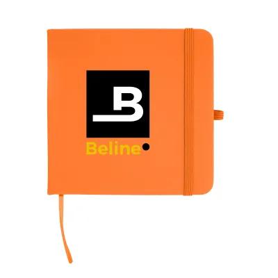 Journal Recycled PU Square with Elastic Pen Loop - 4¾ x 4¾ in - product view 20