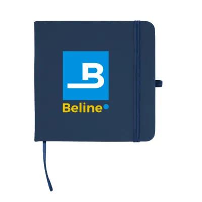 Journal Recycled PU Square with Elastic Pen Loop - 4¾ x 4¾ in - product view 23