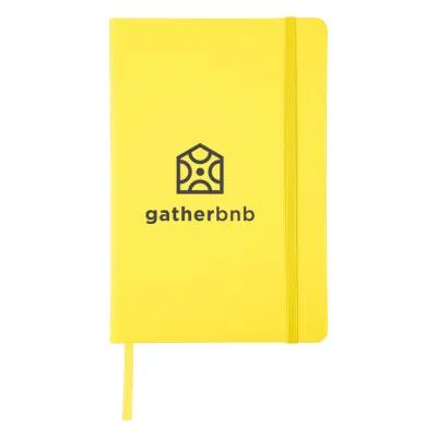 Journal Recycled PU 96 Page with Gusseted Pocket - 5¾ x 8½ in - product view 2