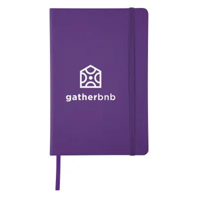 Journal Recycled PU 96 Page with Gusseted Pocket - 5¾ x 8½ in - product view 6