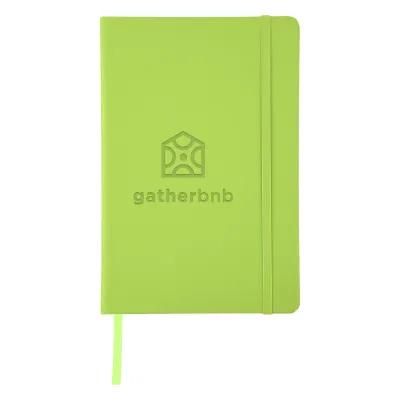 Journal Recycled PU 96 Page with Gusseted Pocket - 5¾ x 8½ in - product view 15