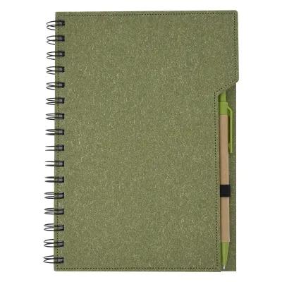 Spiral Notebook with Sticky Notes and Paper Barrel Pen - 5⅞ x 8¼ in - product view 2