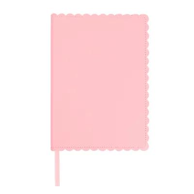 Journal Recycled PU Scalloped Edge with Ribbon Bookmark - 5 x 7 in - product view 4