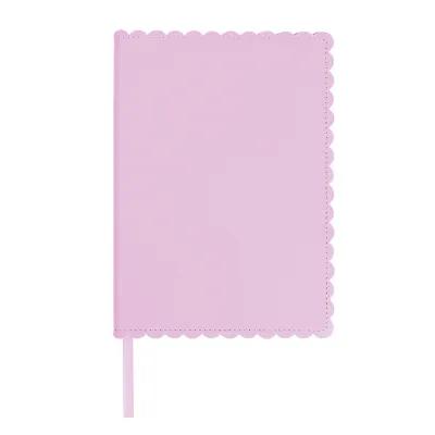 Journal Recycled PU Scalloped Edge with Ribbon Bookmark - 5 x 7 in - product view 5
