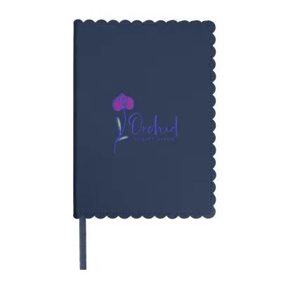 Journal Recycled PU Scalloped Edge with Ribbon Bookmark - 5 x 7 in - product view 9
