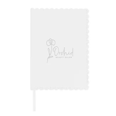 Journal Recycled PU Scalloped Edge with Ribbon Bookmark - 5 x 7 in - product view 14