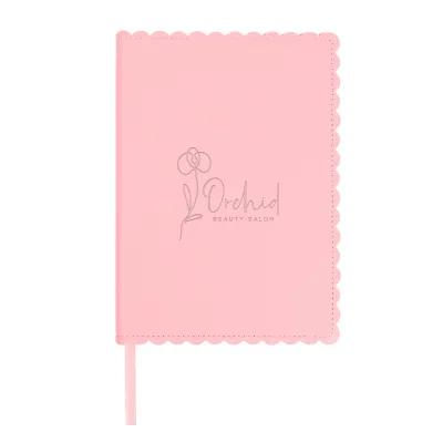 Journal Recycled PU Scalloped Edge with Ribbon Bookmark - 5 x 7 in - product view 15