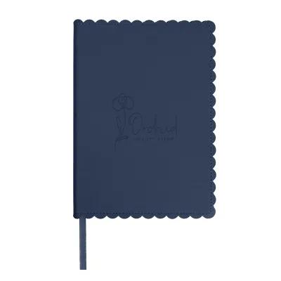 Journal Recycled PU Scalloped Edge with Ribbon Bookmark - 5 x 7 in - product view 16