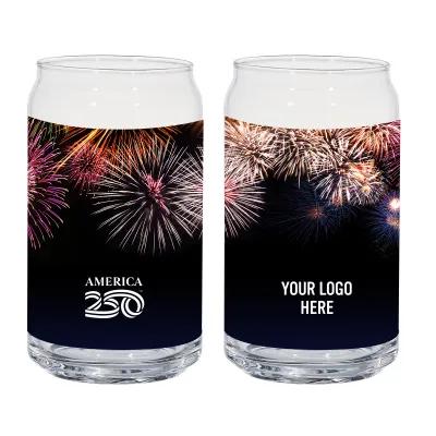 America250™ Ale Glass Can Shape Full Color - 16 oz