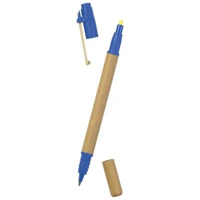 Pen Paper Barrel with Wooden Clip and Highlighter - 5½ in - product view 3