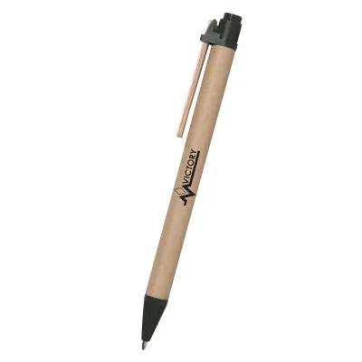 Pen Paper Barrel with Wooden Clip Plunger Action - 5½ in