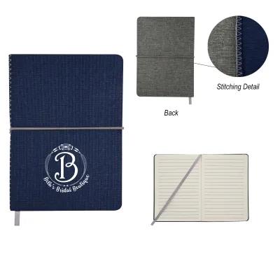 Journal Heathered Linen Cover with Bookmark - 5 x 7 in