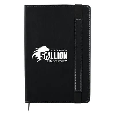 Journal Polyurethane Cover with Expandable Pocket - 5.75 x 8.5 in - product view 2