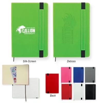 Journal Gift Set with Custom Box and Notebook - 5.75 x 8.5 in - promotional product with custom logo