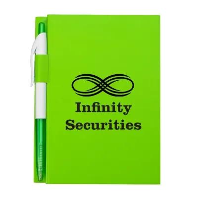 Notebook Cardboard Cover with Matching Pen - 4.5 x 6 in - product view 3