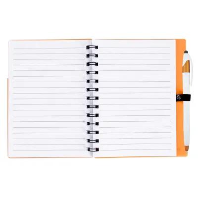 Notebook Tri-Pocket Polyurethane Cover with Pen - 5 x 7 in - product view 4