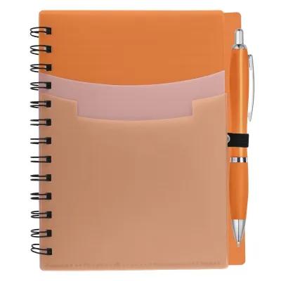 Notebook Tri-Pocket Cover with Satin Finish Pen - 5 x 7 in - product view 7