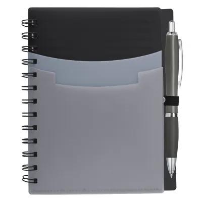 Notebook Tri-Pocket Cover with Satin Finish Pen - 5 x 7 in - product view 10