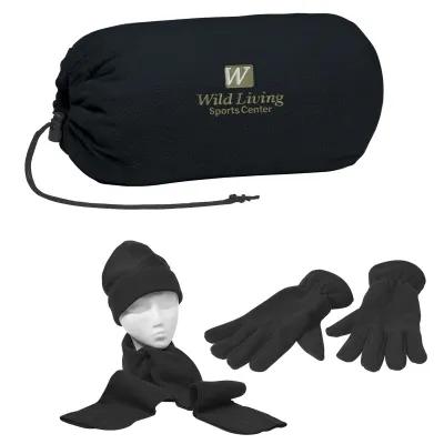 Winter Accessory Set Scarf Gloves Beanie (One Size)