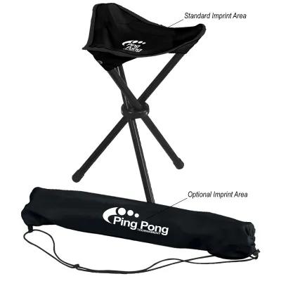 Folding Tripod Stool with Carrying Bag - 11 x 11 in Seat