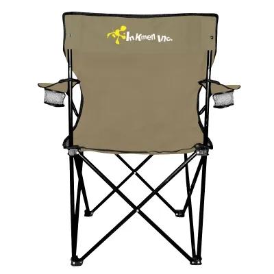 Folding Chair with Cup Holders and Carrying Bag - 32 x 34 x 20 in - product view 5