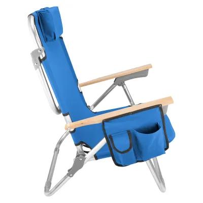 Portable Beach Chair Aluminum Frame Pine Arms - 24.75 x 28.75 x 7.75 in - product view 1