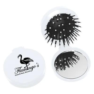 Compact Mirror with Hair Brush - 2.25 in Diameter - product view 2