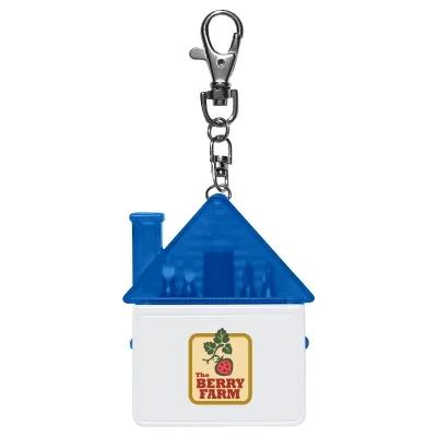 House-Shaped Tool Kit with Keychain Attachment - 3.75 in