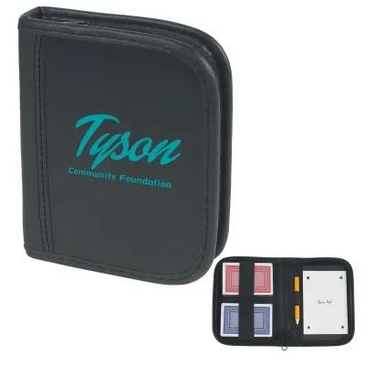 Playing Card Set with Notepad Zippered Case - 6 in