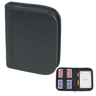 Playing Card Set with Notepad Zippered Case - 6 in - product view 2